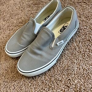 Women’s grey slip on vans women’s size 8.5